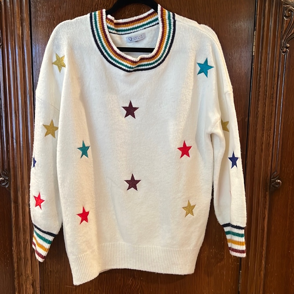 Embroidered star sweater